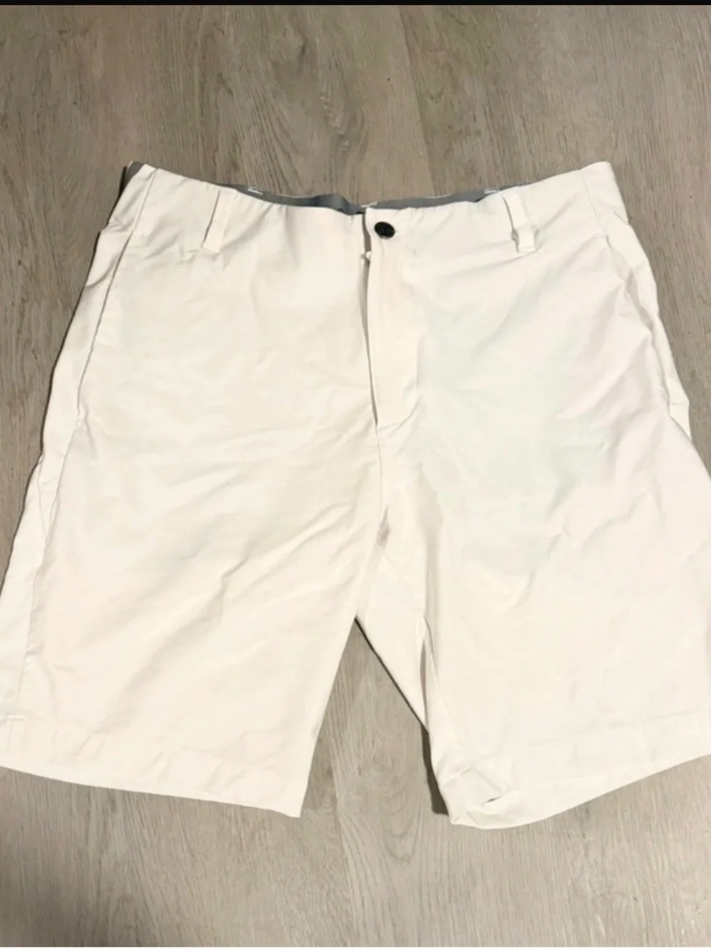 adidas Men's White Flat Front Golf Shorts